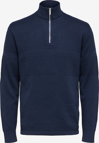 Pull-over 'Maine' SELECTED HOMME en bleu : devant