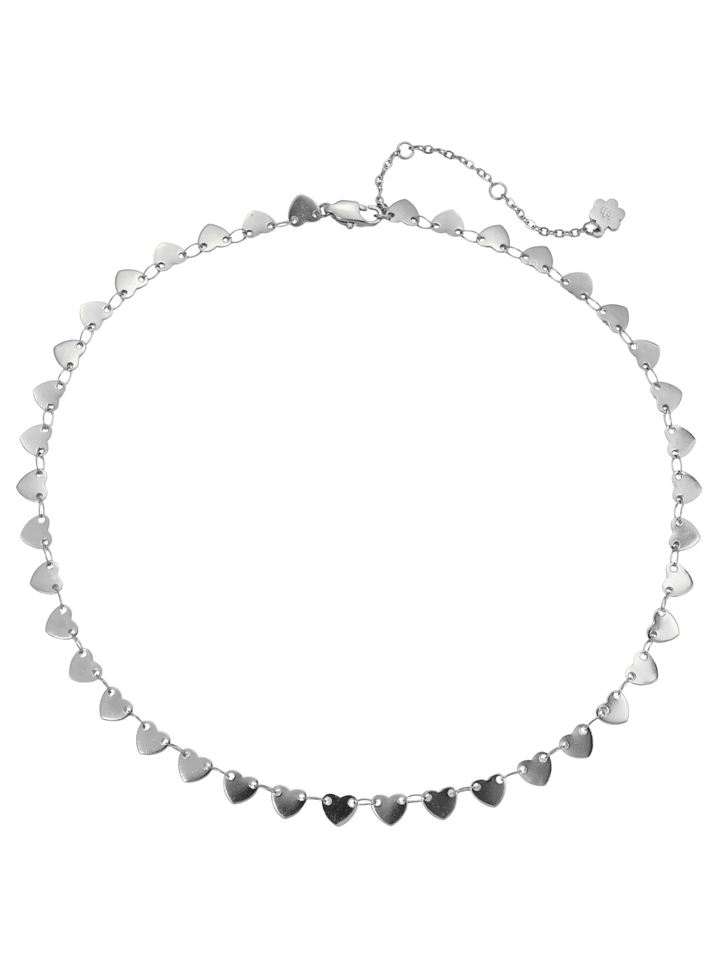 Hey Happiness - Cadena 'Linked Heart' en plata