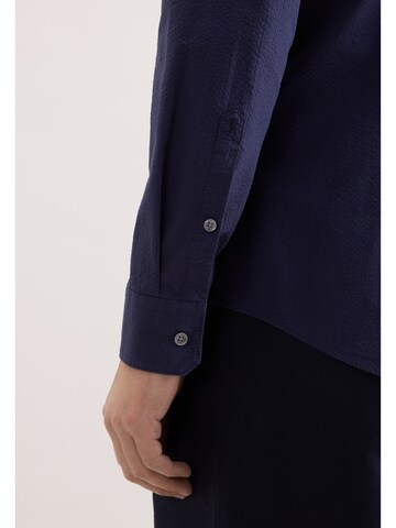 SEIDENSTICKER Slim fit Button Up Shirt in Blue
