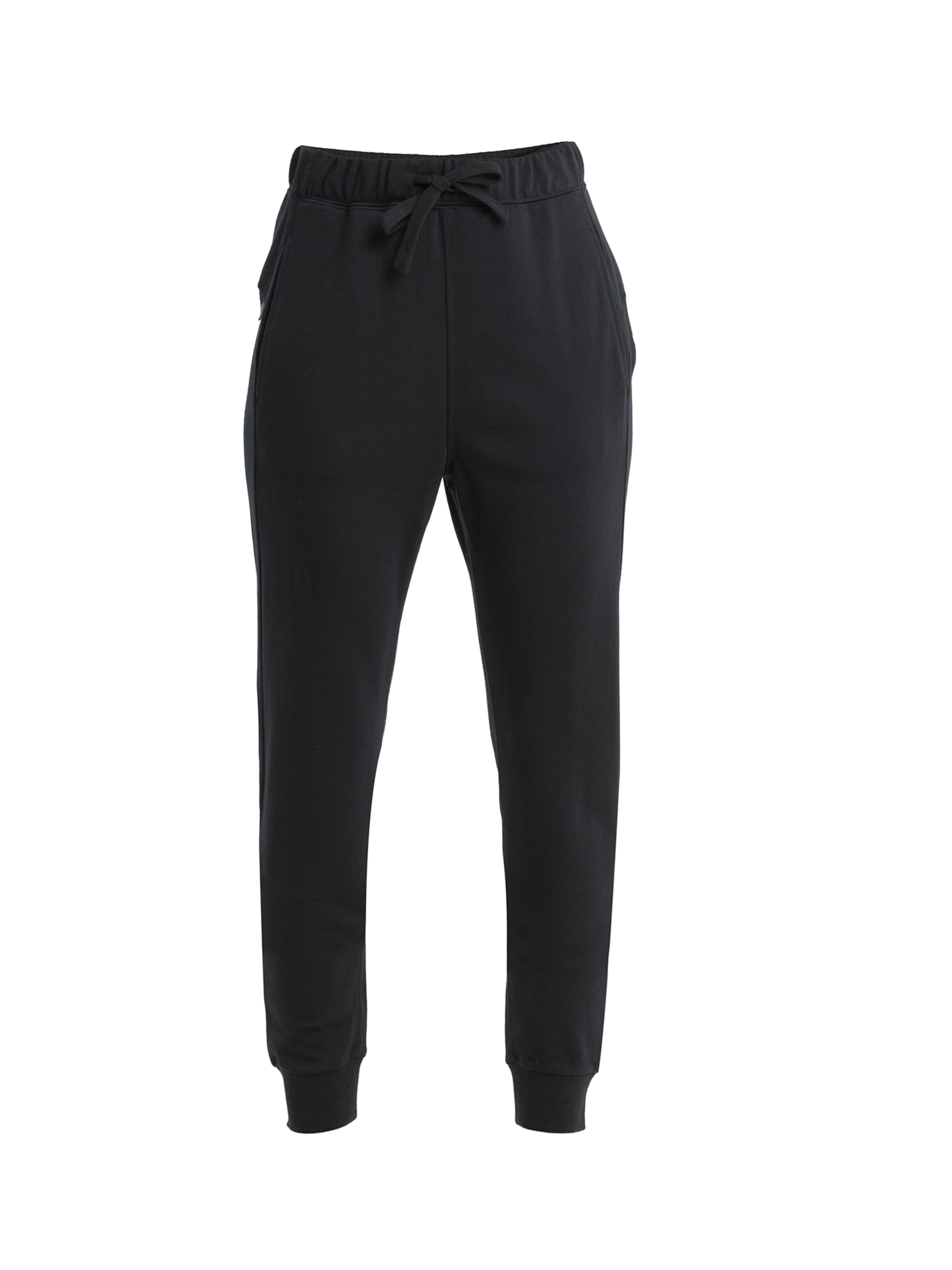 ICEBREAKER Tapered Trousers 'Crush II' in Black: front