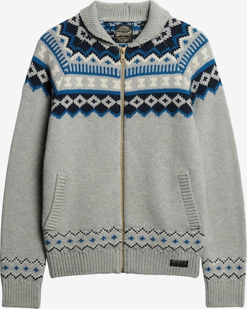 Superdry Knit Cardigan in Grey: front