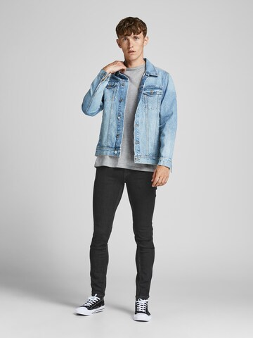 juoda JACK & JONES Prigludęs Džinsai 'Liam'