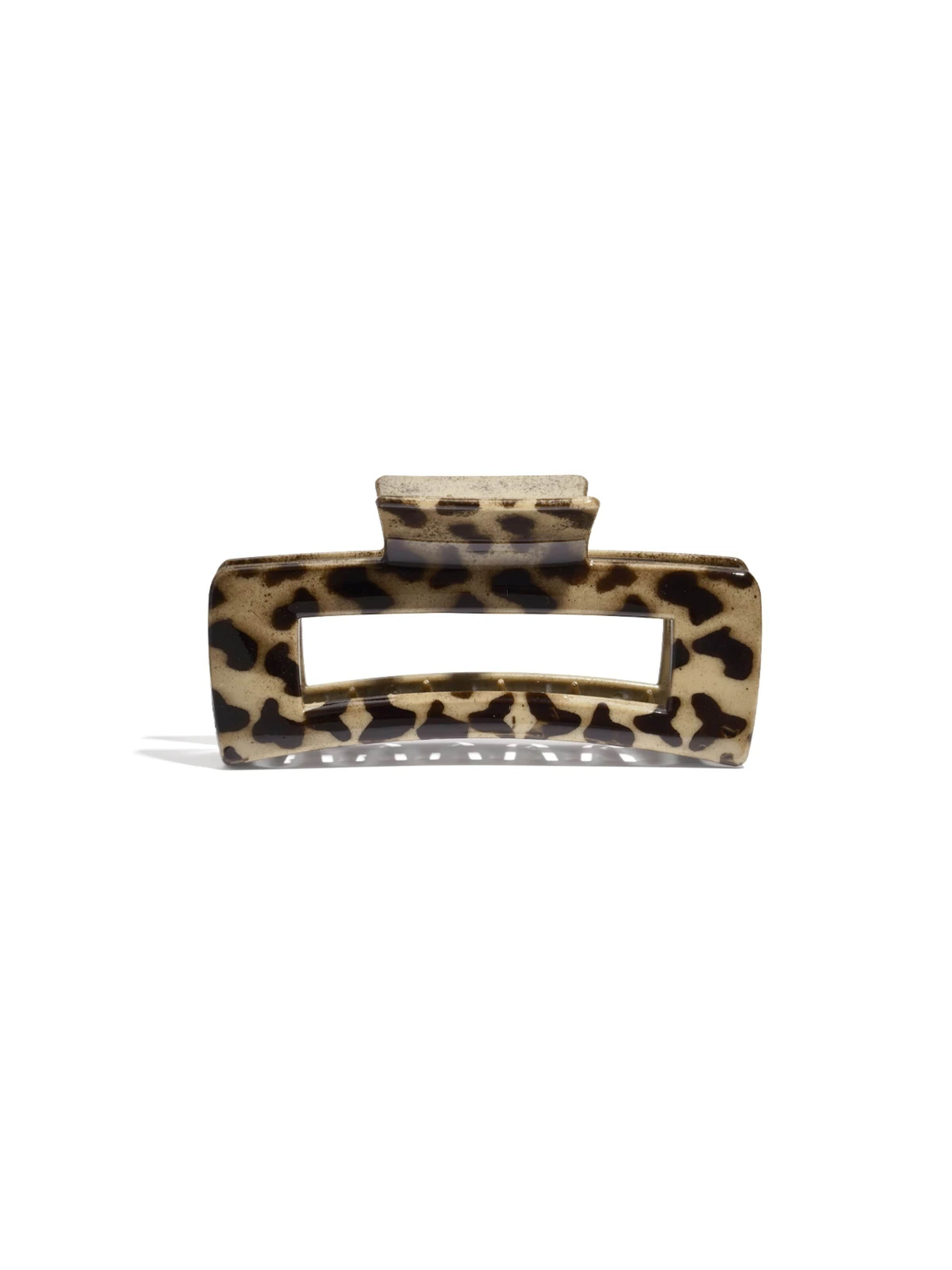 Good to Blue Haarschmuck 'Große Haarspangen mit Leopardenmuster'‌‌‌‌‌‌‌ in Grün: Vorderseite