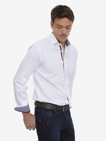 Sir Raymond Tailor Regular fit Button Up Shirt 'Ganss' in White