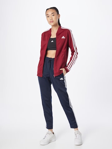 ADIDAS SPORTSWEAR Treeningdress 'Essentials 3-Stripes', värv punane