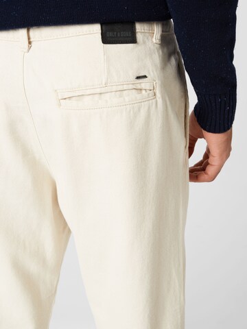 Coupe slim Pantalon chino 'AVI' Only & Sons en beige