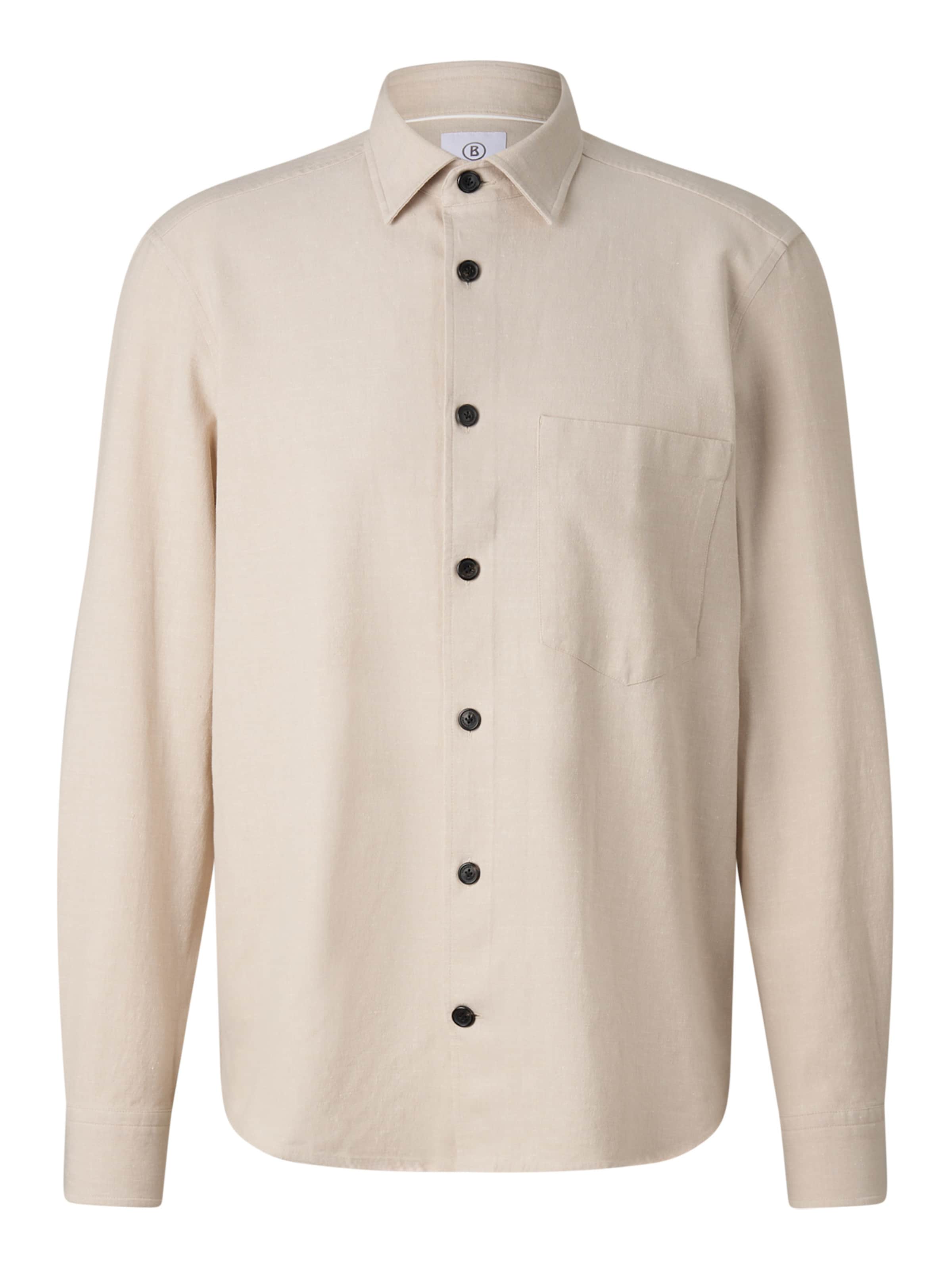 BOGNER Regular Fit Hemd 'Heiko' in Beige: Vorderseite