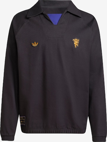 ADIDAS ORIGINALS - Sudadera 'Manchester United Terrace Icons' en negro: frente