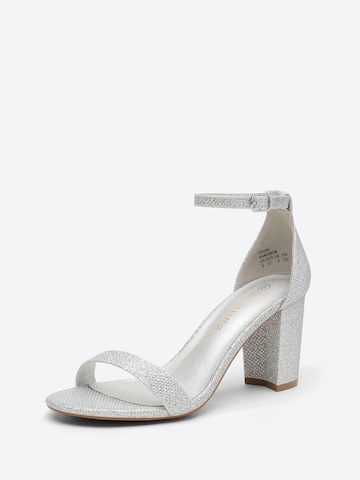 Dream Pairs Sandalen met riem 'Women's Chunky Block Heel Sandals, Open Toe Ankle Strap Dress Shoes' in Zilver: voorkant