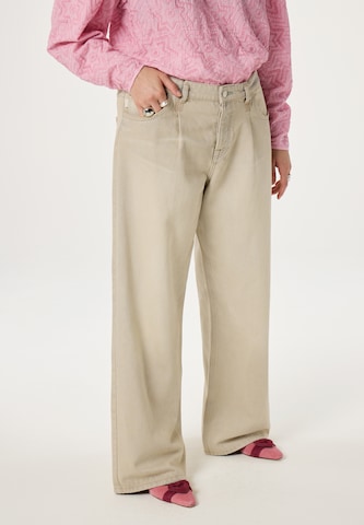 Fabienne Chapot Regular Jeans in Beige: voorkant