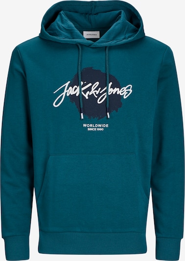JACK & JONES Sweatshirt 'JJTiley' in S in petrol / weiß, Produktansicht