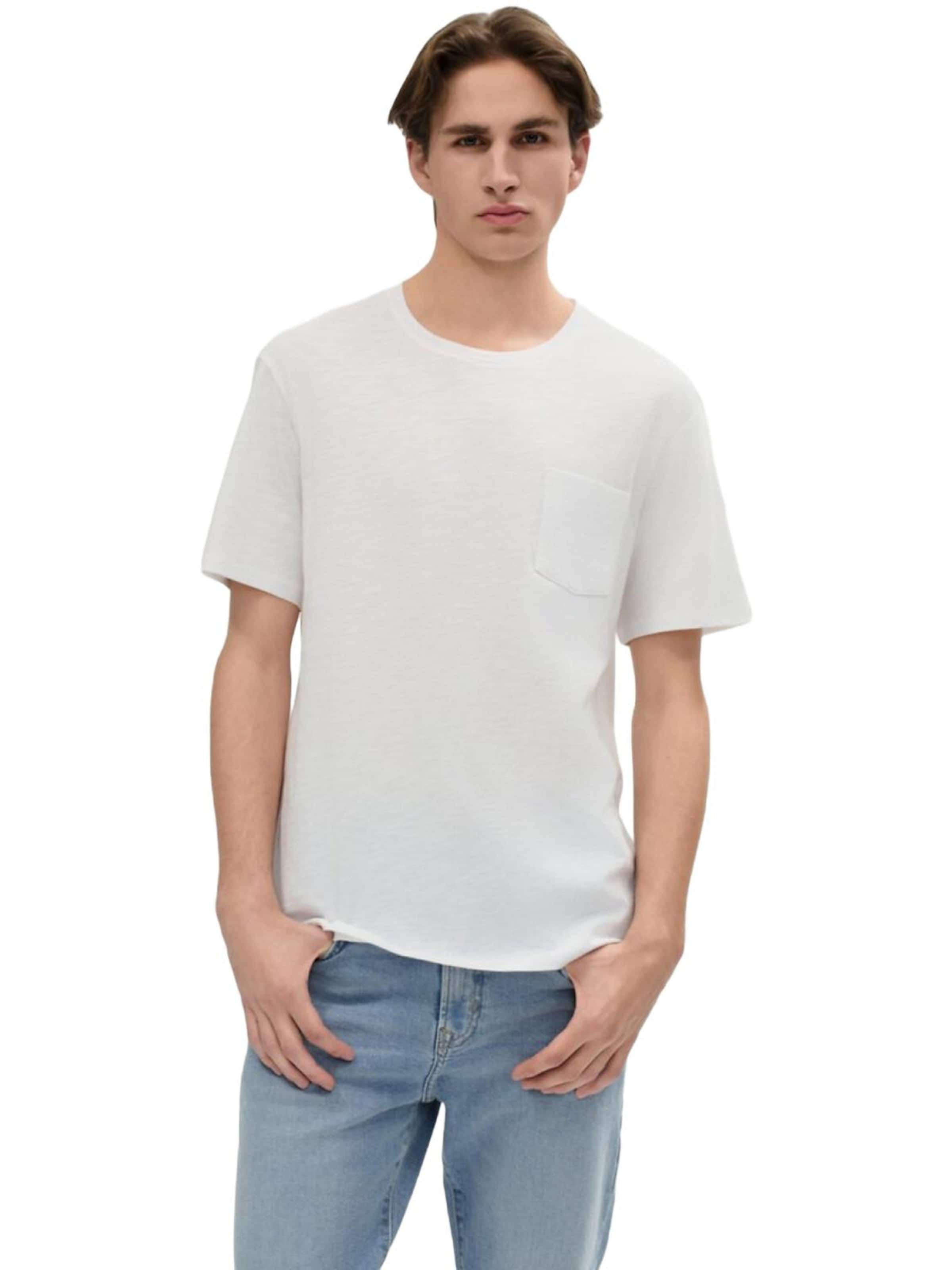 LTB Jeans - Camiseta 'LTB Jeans Herren Slub T-Shirt' en blanco: frente