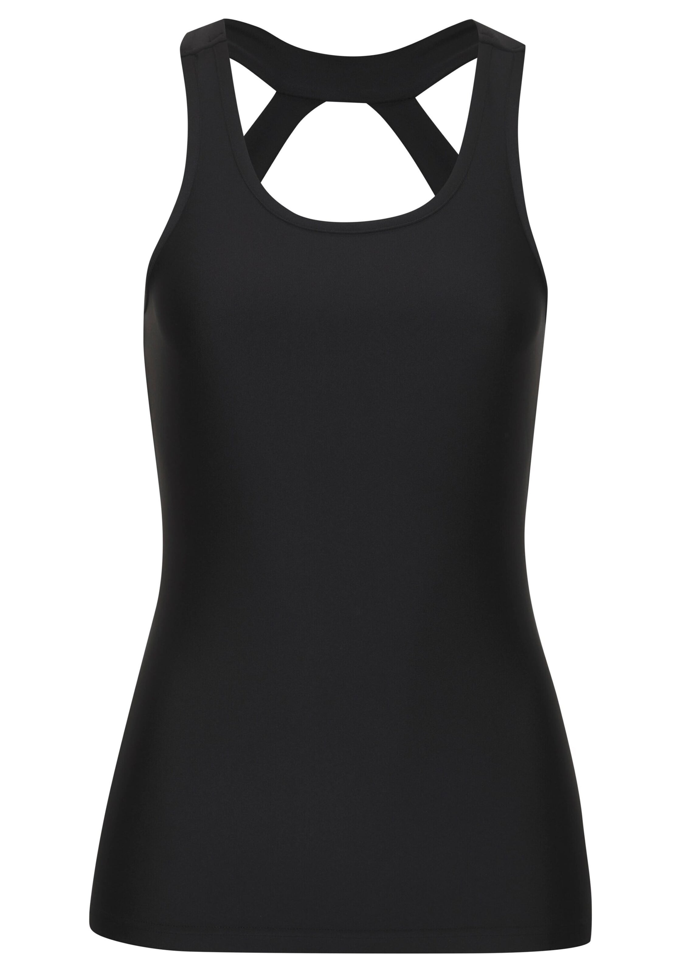 Top sportivo di LASCANA ACTIVE in nero: frontale