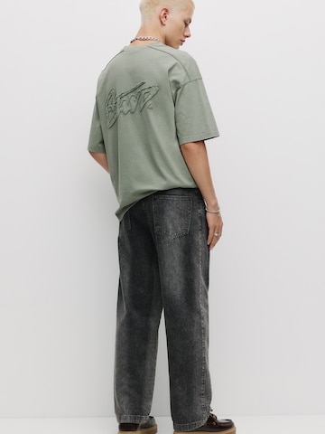 Tricou 'STWD' de la Pull&Bear pe verde