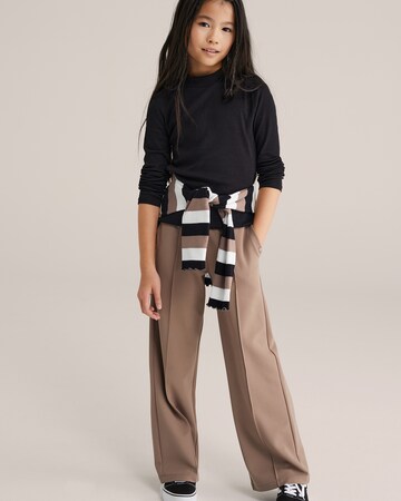 WE Fashion Wide leg Broek in Bruin