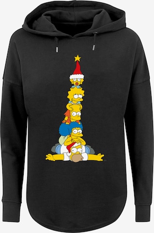 F4NT4STIC Sweatshirt 'The Simpsons Family Christmas Tree' in Schwarz: predná strana