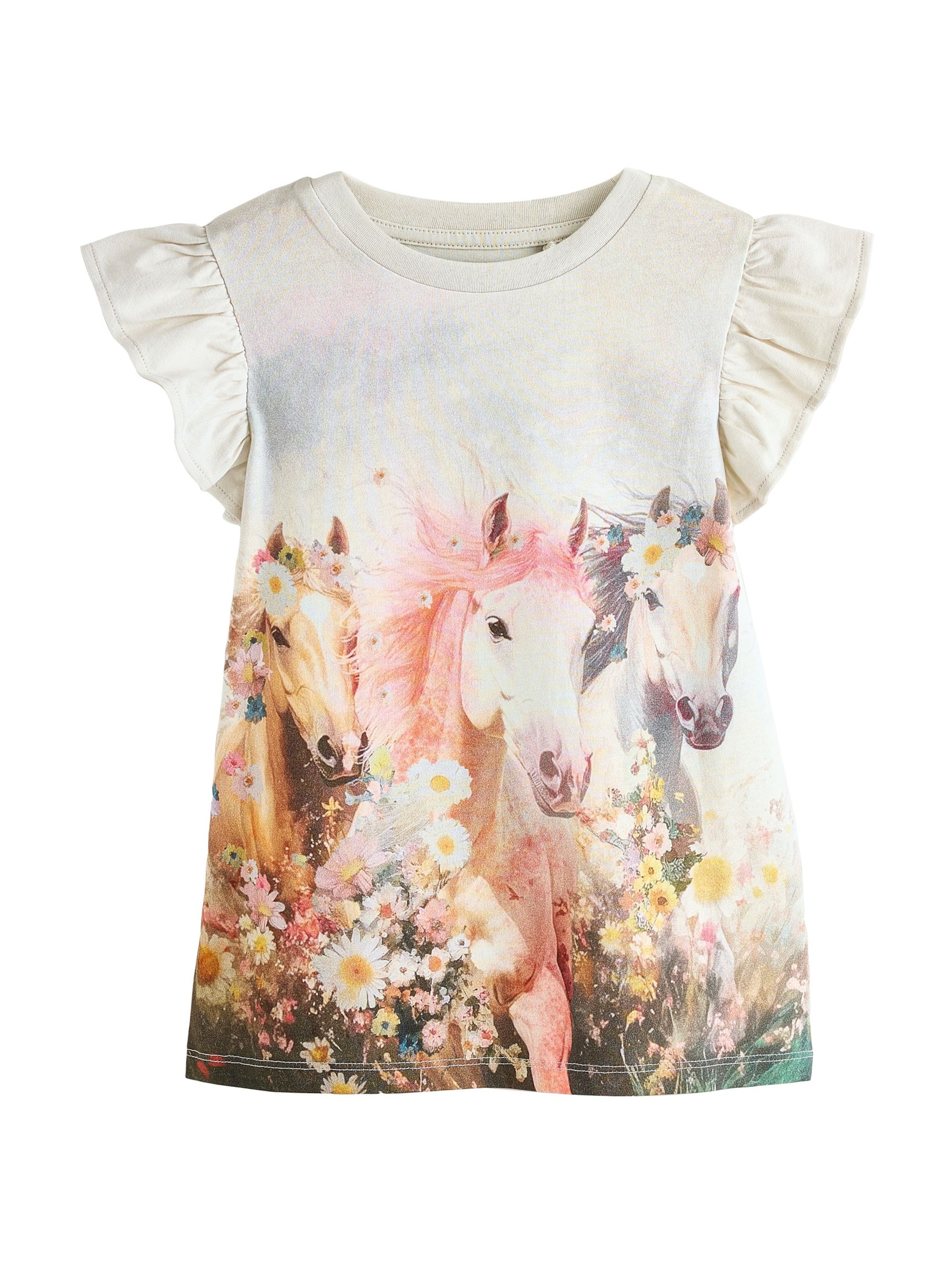 T-Shirt Next en blanc : devant