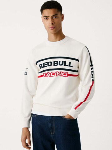 Sweat-shirt Red Bull Racing x Pepe Jeans en blanc : devant