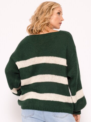 SASSYCLASSY Maxi svetr – zelená