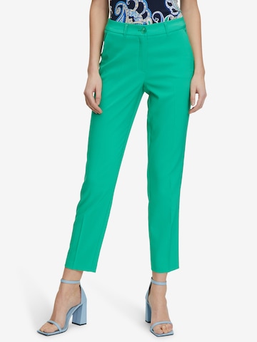 Betty Barclay Tapered Pleated Pants in Green: front