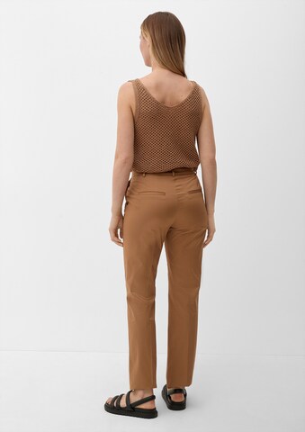 Regular Pantalon à plis s.Oliver BLACK LABEL en marron
