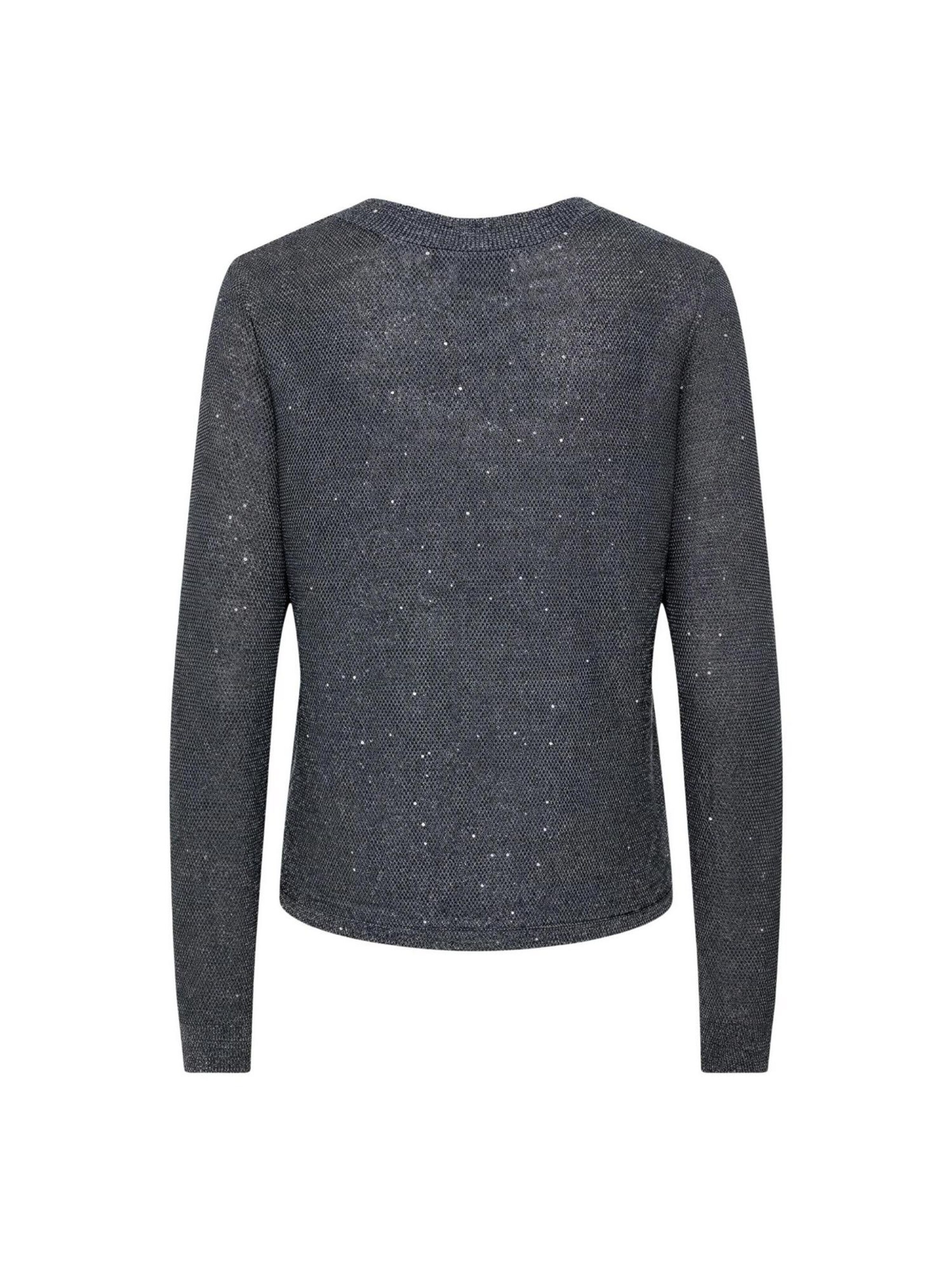 Pullover 'JDYMIA L/S V-NECK SEQUIN PULLOVER KNT 15379783' di JDY in grigio