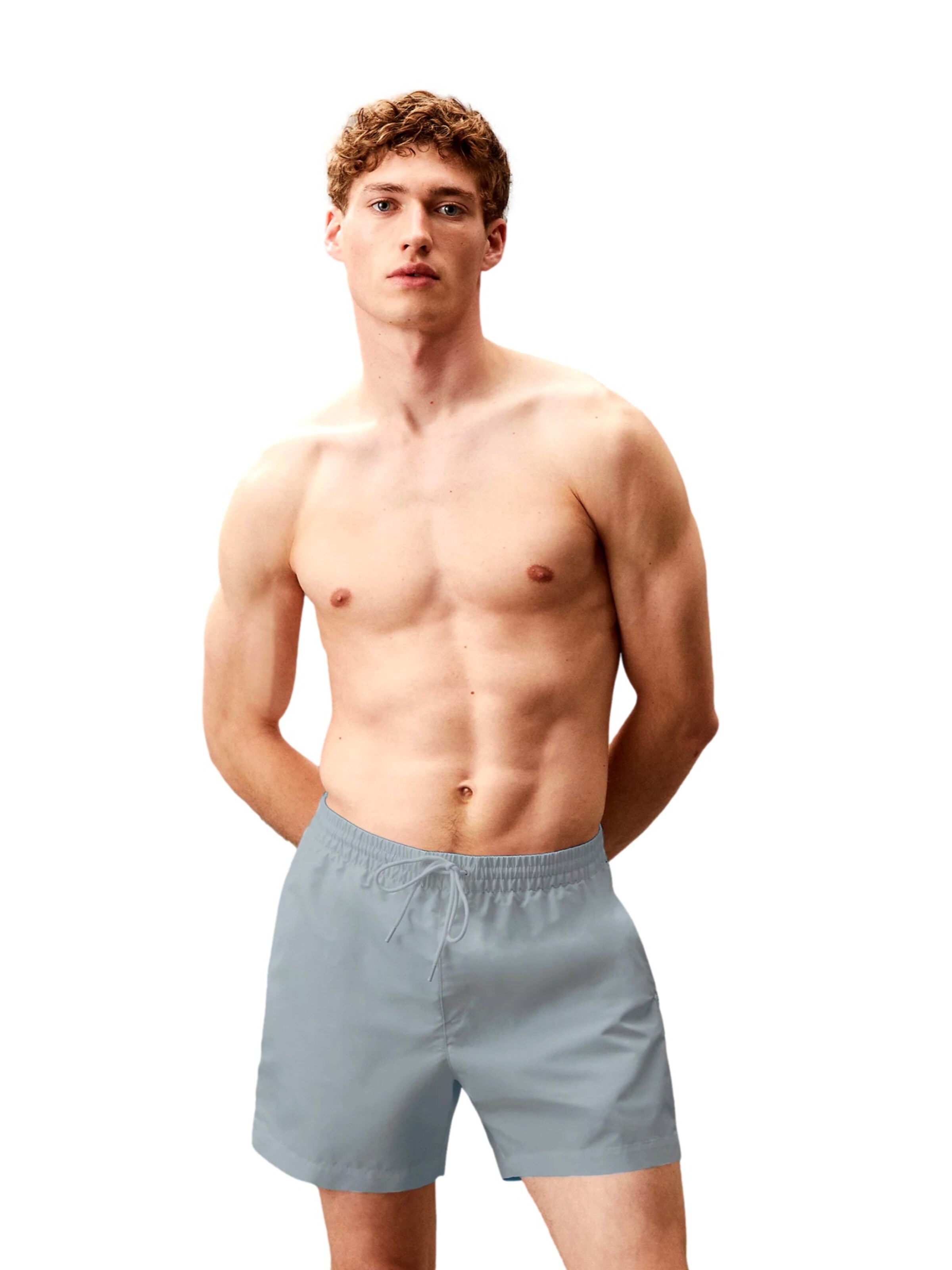 Calvin Klein Swimwear Rövid fürdőnadrágok - szürke: elől