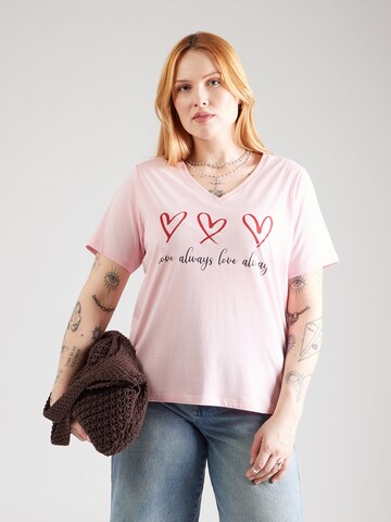 ONLY Carmakoma Tričko 'CARMAE' – pink: přední strana