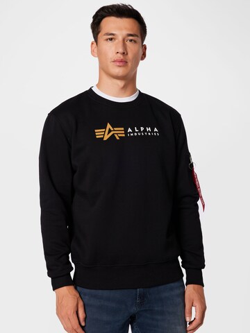 Sweat-shirt ALPHA INDUSTRIES en noir : devant