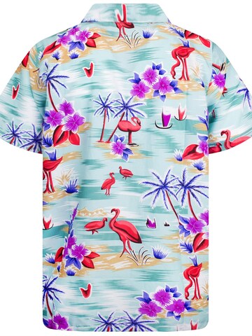 King Kameha Shirt 'Flamingos' in Green