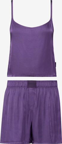 Calvin Klein Underwear Pyjamas 'Pure Sheen' i lila: framsida