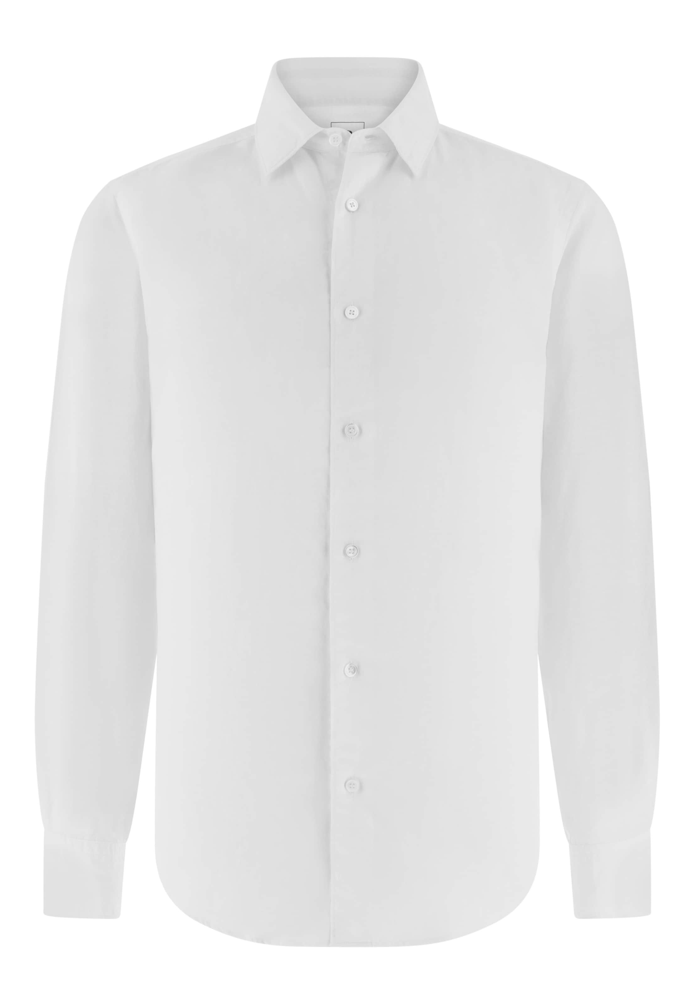 Boggi Milano Regular fit Button Up Shirt in White: front