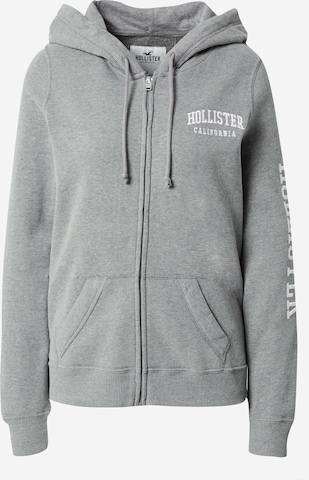 HOLLISTER Sweat jacket in Grey: front