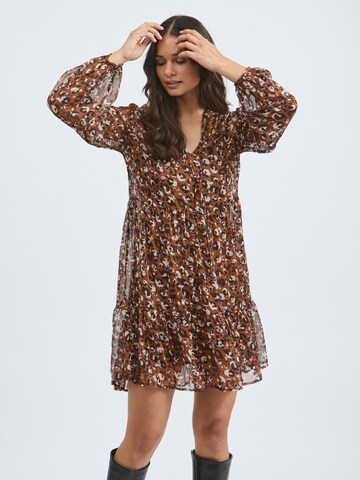 VILA Shirt Dress 'Falia' in Brown: front