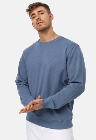 INDICODE JEANS Sweatshirt 'Holt' in Blauw: voorkant