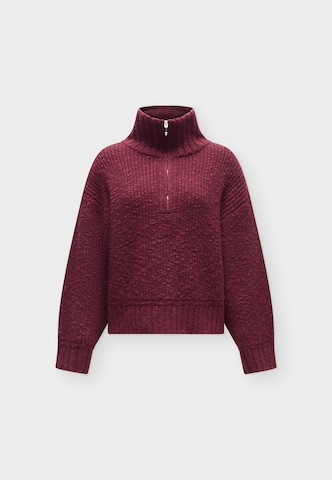 Pull-over Abercrombie & Fitch en rouge : devant
