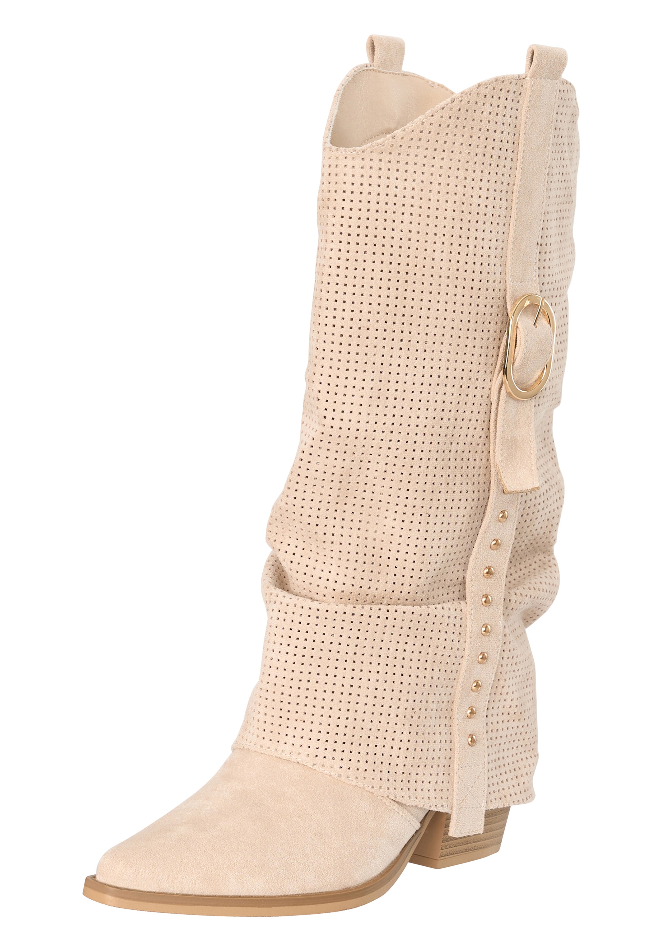 Salinyang Cowboy Boots in Green: front