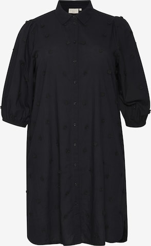 Robe-chemise 'Naha ' KAFFE CURVE en noir : devant