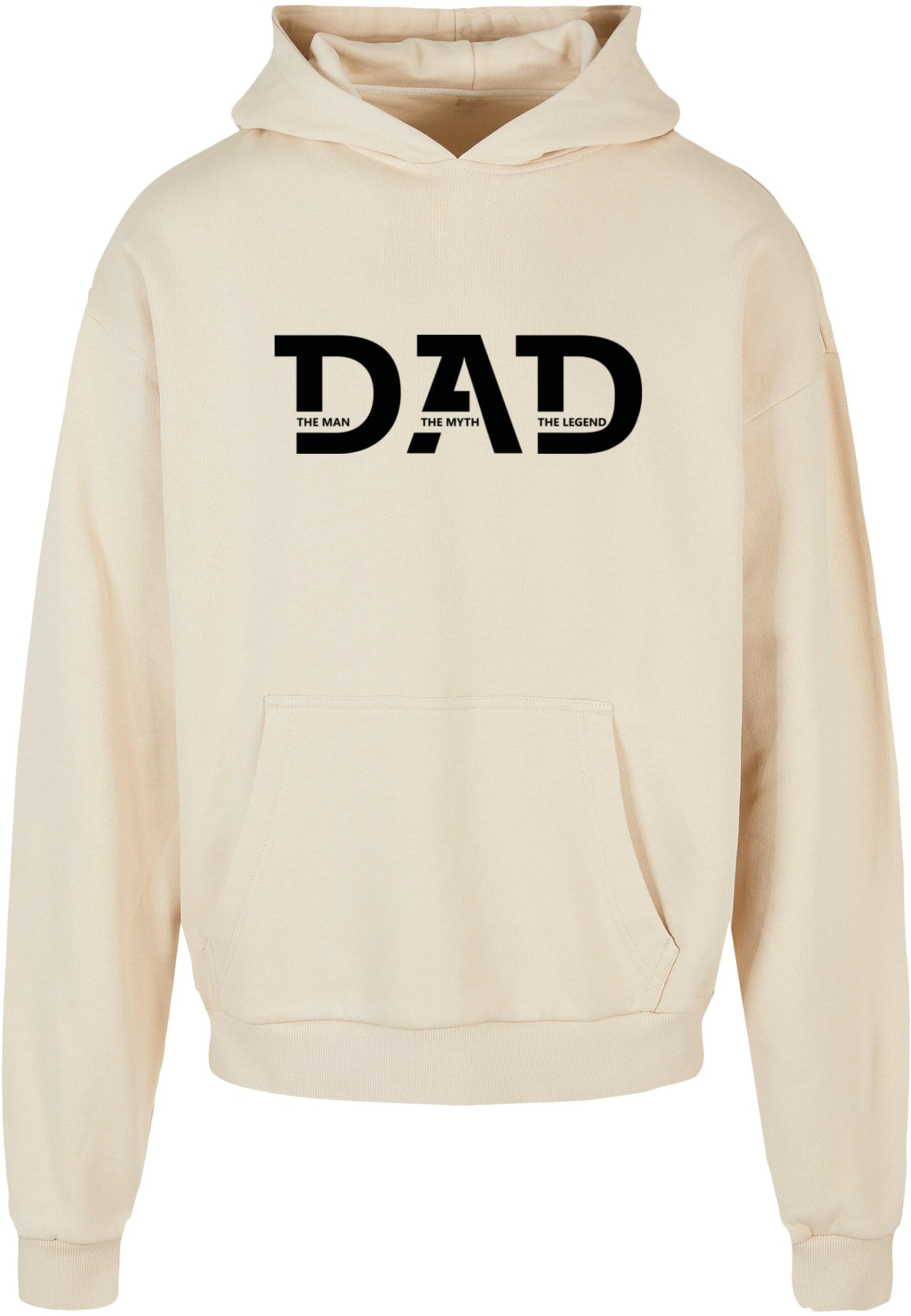 Merchcode Sweatshirt 'Fathers Day - The Man, The Myth, The Legend' in Beige: Vorderseite