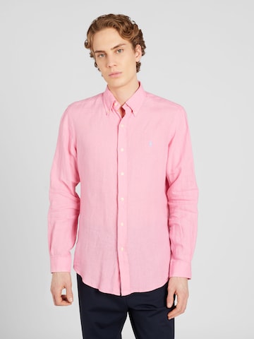 Polo Ralph Lauren Regular fit Overhemd in Roze: voorkant