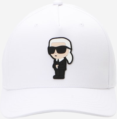 Karl Lagerfeld Lippalakki koossa 55-60 värissä beige / musta / valkoinen, Tuotenäkymä