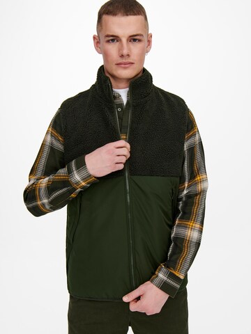 Gilet 'Ben' di Only & Sons in verde