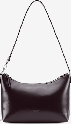 Seidenfelt Manufaktur Schultertasche 'Delary' in Braun: Vorderseite