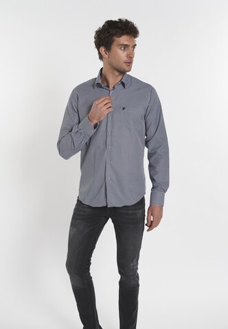 DENIM CULTURE Regular fit Button Up Shirt 'Alexander' in Black