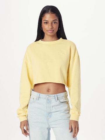 Sweat-shirt Urban Classics en jaune : devant