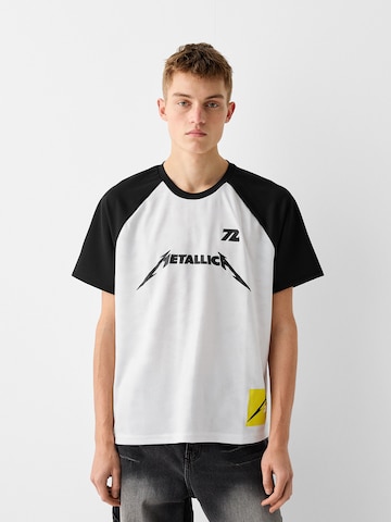 Bershka Shirt in Wit: voorkant