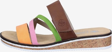 Mule Rieker en mélange de couleurs : devant