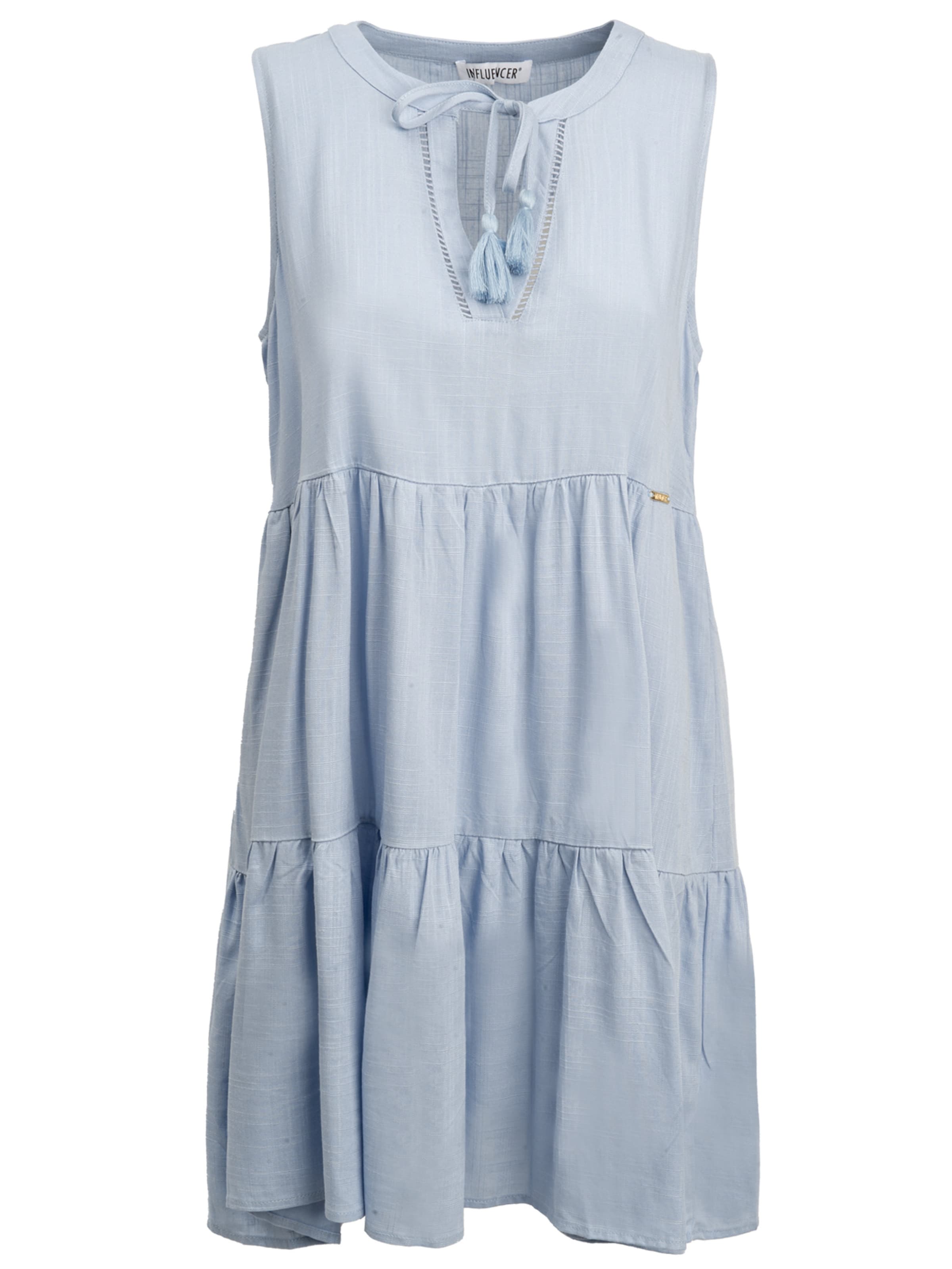 Influencer - Vestido en azul: frente