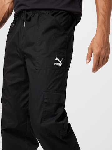 PUMA Tapered Cargohose in Schwarz