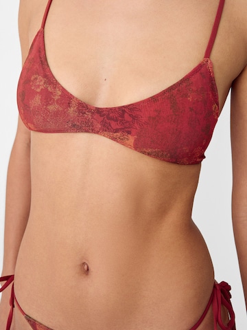 Bershka Bustier Bikinitop in Rot